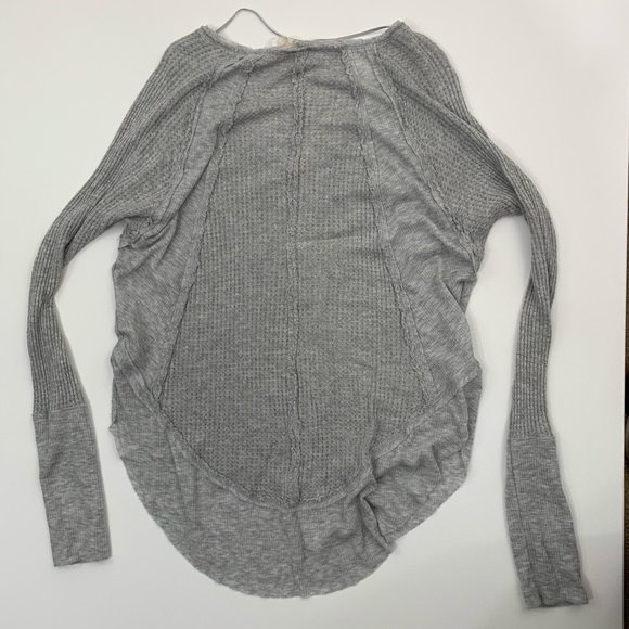 Free People S We the Free Grey thermal  tunic - Picture 3 of 8